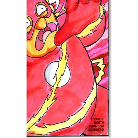 ONE-OF-A-KIND HAND-DRAWN, INKED AND COLORED SKETCHCOVER COMIC by Dan Nokes FLASH - Picture 5 of 5